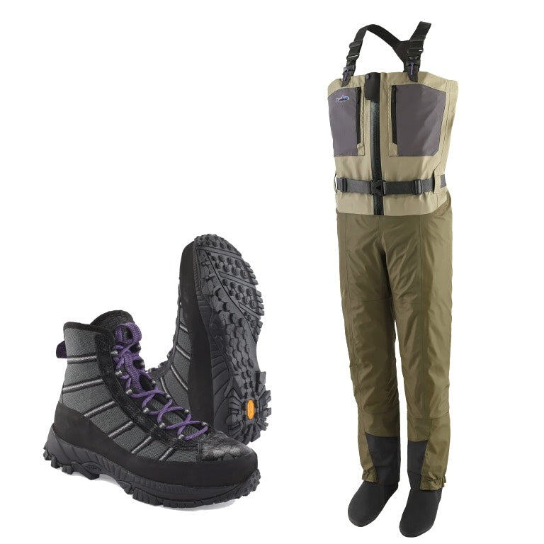 Patagonia - Men's Swiftcurrent® Traverse Zip-Front öndunarvöðlur - Forra vöðluskór