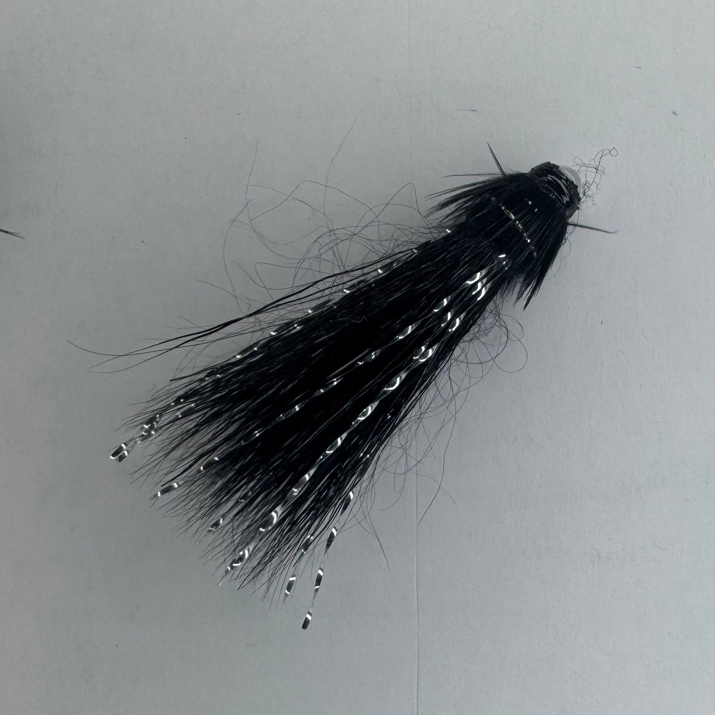 Laxaflugur - Svört Snælda micro - tungsten
