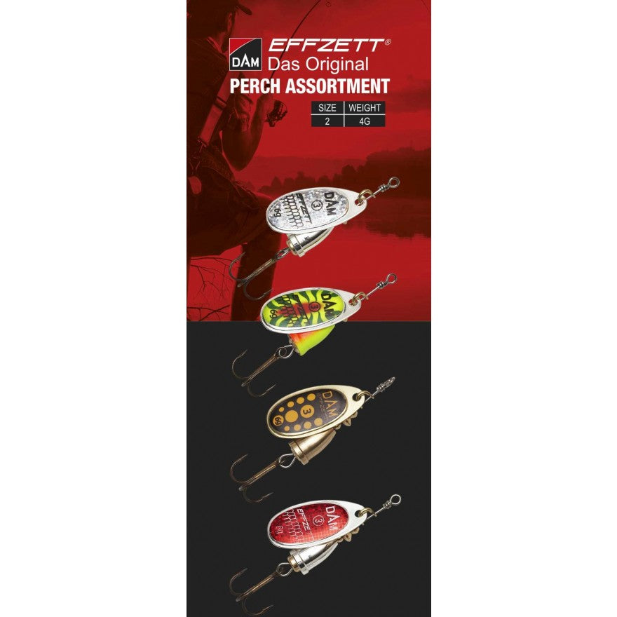 DAM ASSORTMENT 4PCS SPINNER #2 4G PERCH - Spinnerar