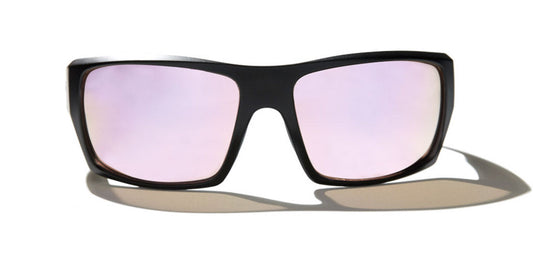Bajío Nato Polaroid gleraugu -  Black Matte  ( Rose Mirror Gler )