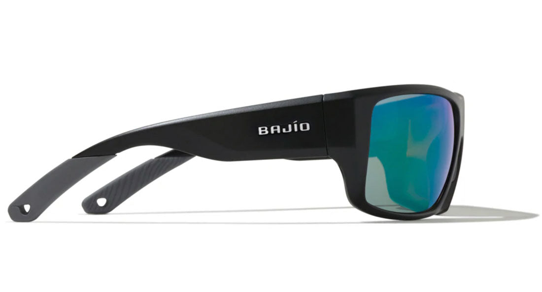 Bajío Nato Polaroid gleraugu - Black Matte ( Green Mirror Gler )