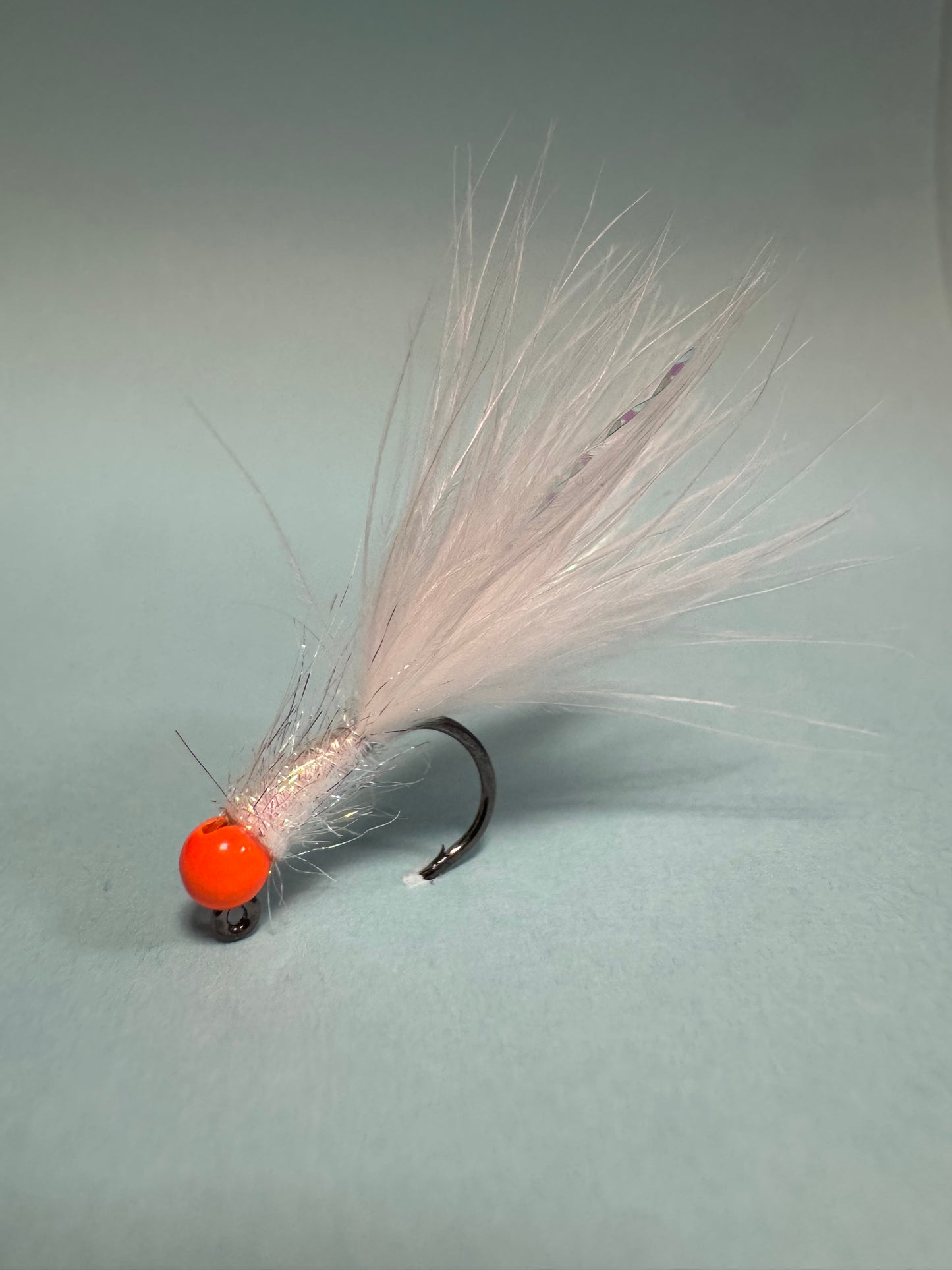 Heavy wire tungsten jig - hvít með orange tungsten