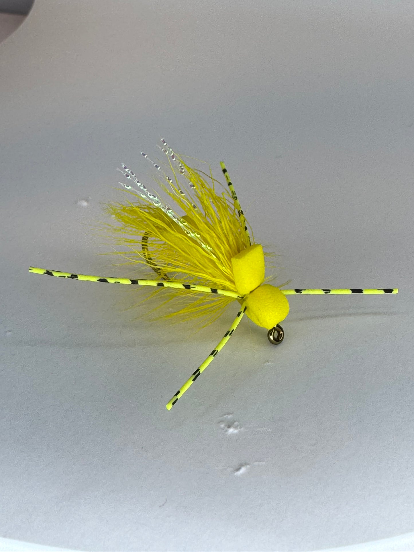 Silungaflugur - Grasshopper yellow - Þurrfluga foam