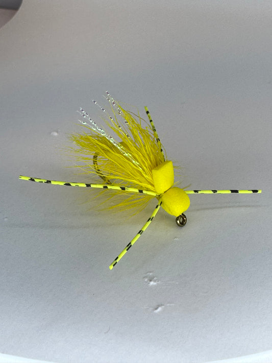 Silungaflugur - Grasshopper yellow - Þurrfluga foam