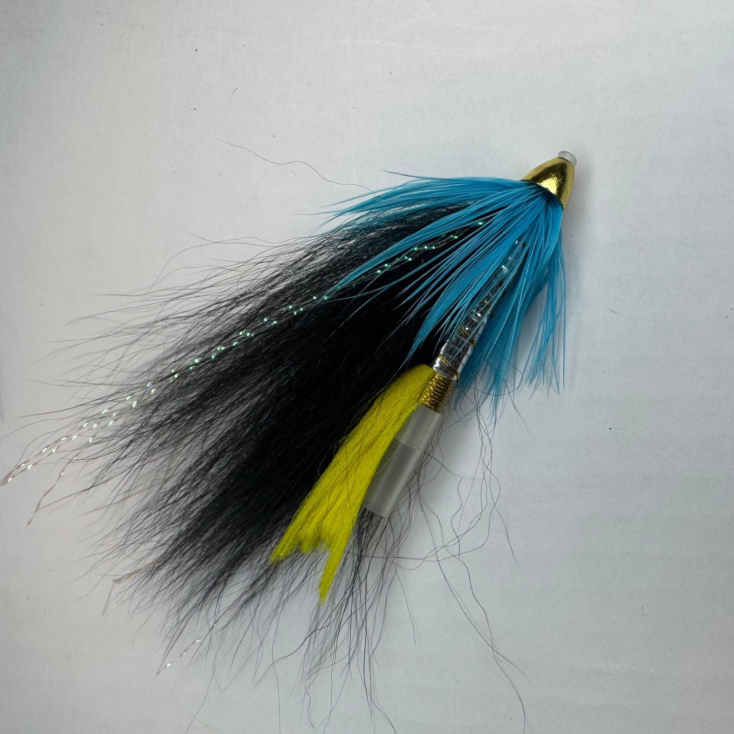 Laxaflugur - 1” black n blue - tungsten cone