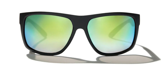 Bajio Boneville Polaroid gleraugu - Black Matte ( Green Mirror gler)